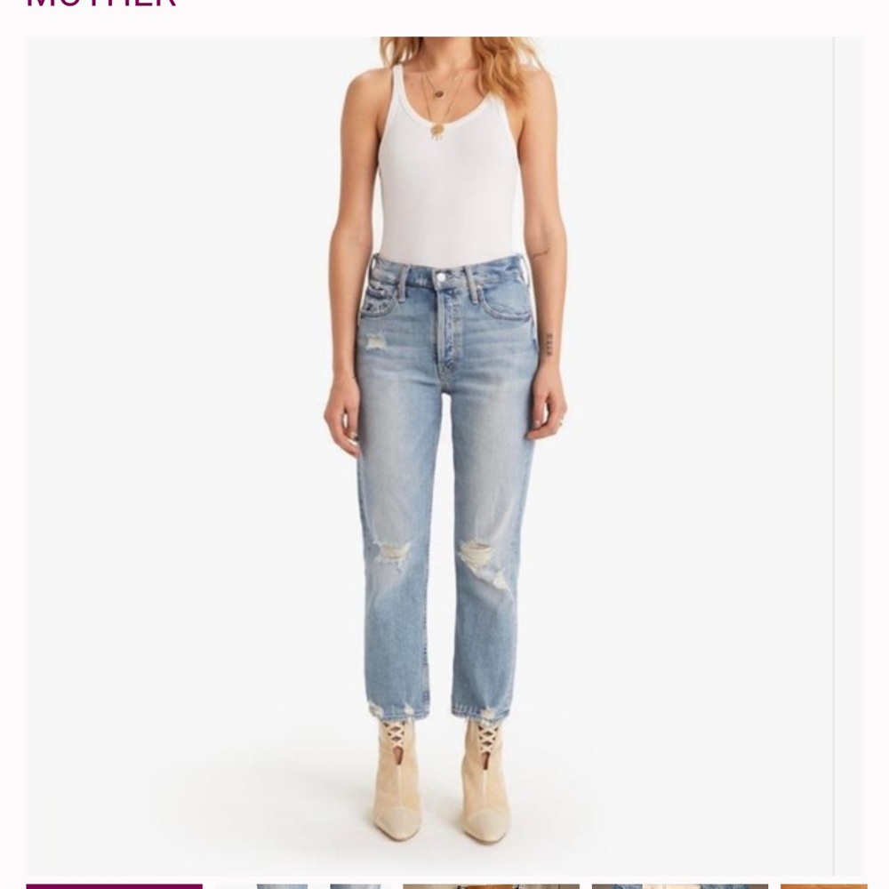 Mother Tomcat the Confession Distressed Jeans